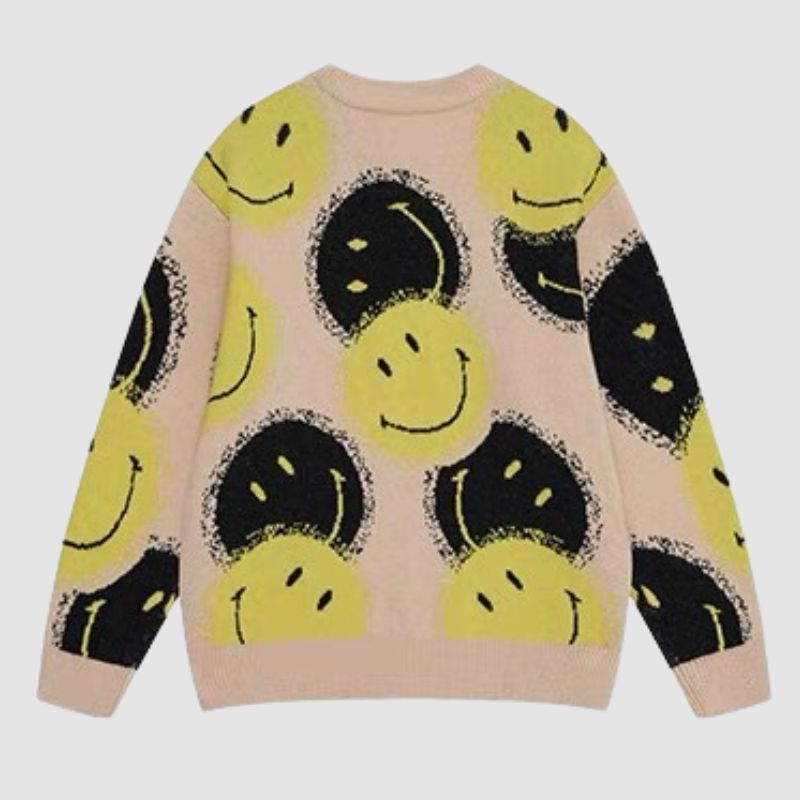 Pullover mit Smiley-Print