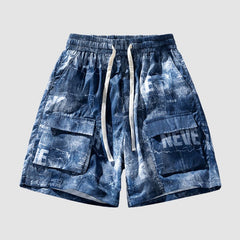 Lässige Shorts aus Denim-Imitat