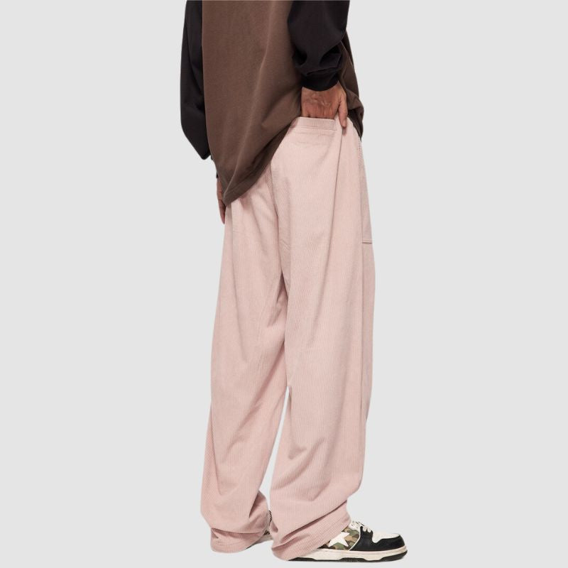 Adjustable Headlamp Corduroy Wide Leg Pants