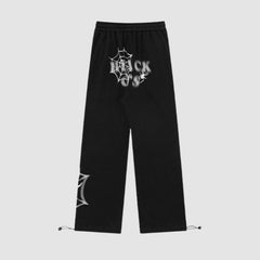 Pantalones deportivos con estampado de telaraña