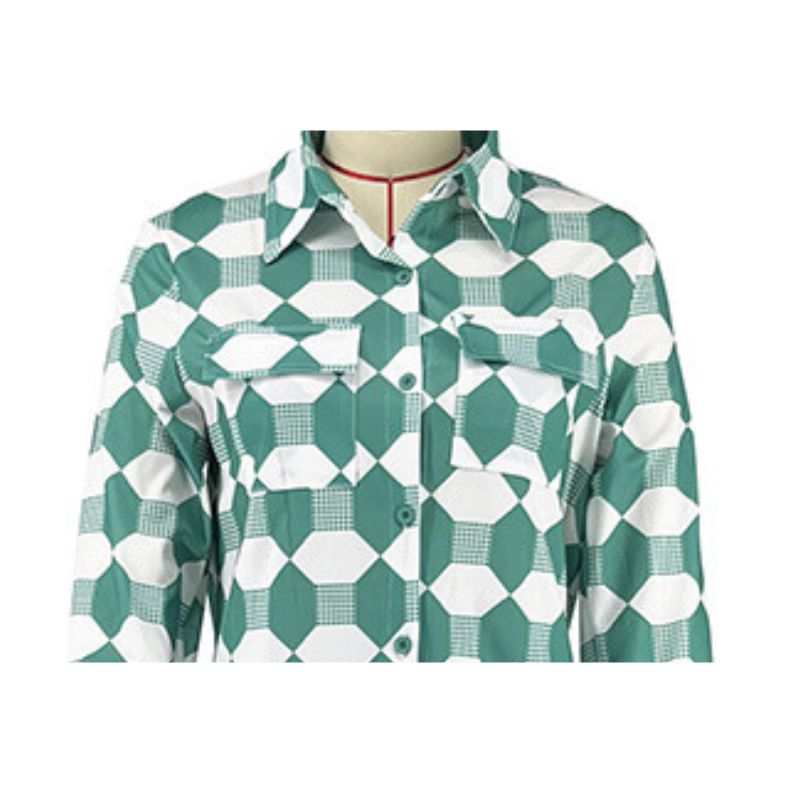 Geometric Printed Shirt Set