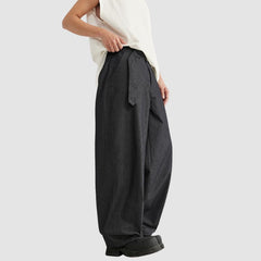 Silhouette Imitation Denim Radish Pants