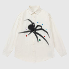 Camisas casuales con estampado de araña