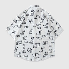 Fun Cartoon Print Shirt