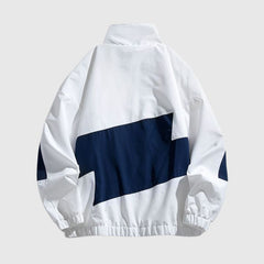 Jacke mit Stehkragen und Farbblockdesign