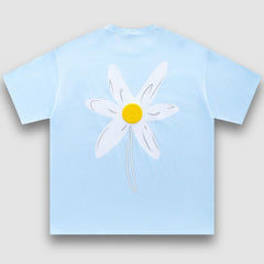 Camiseta estampada con estampado de girasol