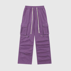 Pleated Multi Pocket Patch Cargo Pants