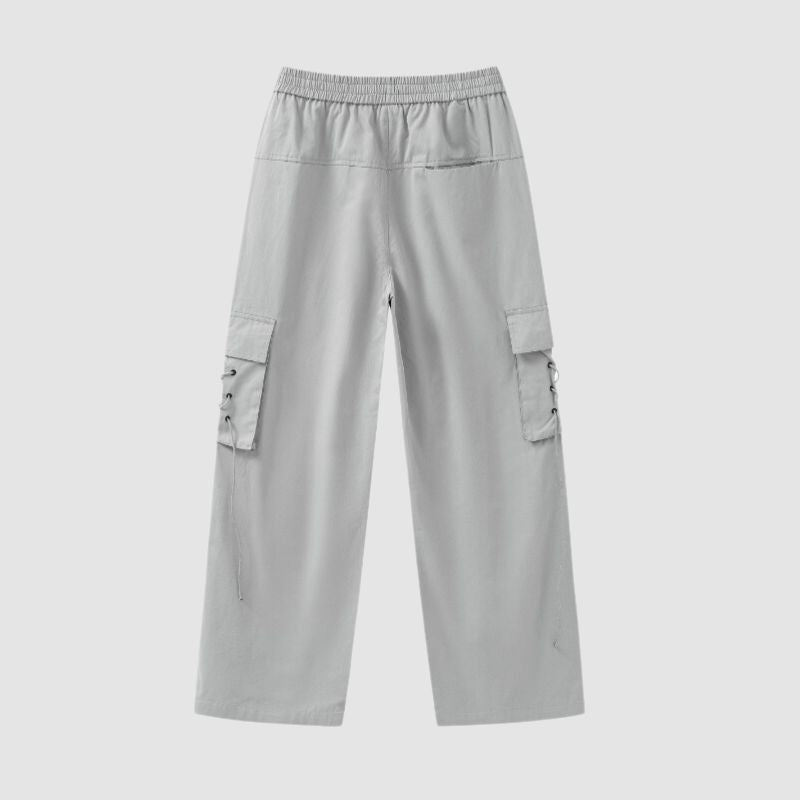 Ribbon Button Cargo Pants