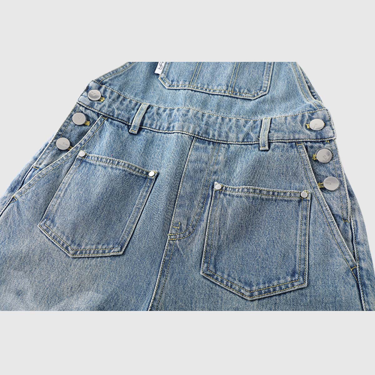 Jeans-Overall mit Sternenmuster