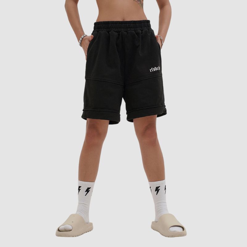 Solid Color Drawstring Shorts