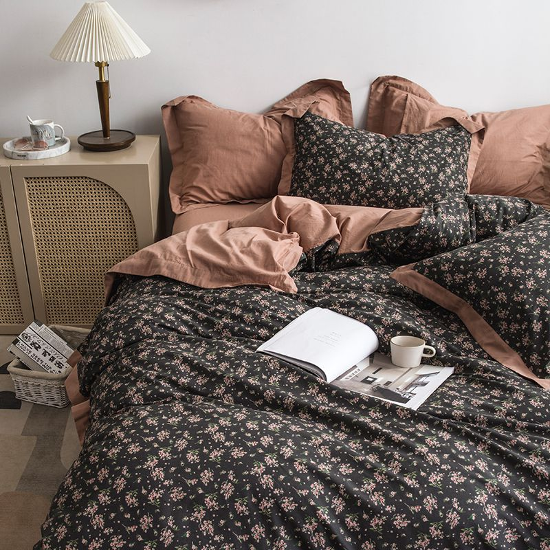 Night Bloom Floral Silky Bedding Set