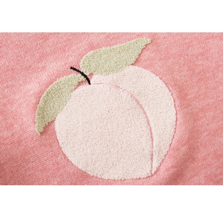 Cute Peach Pattern Sweater