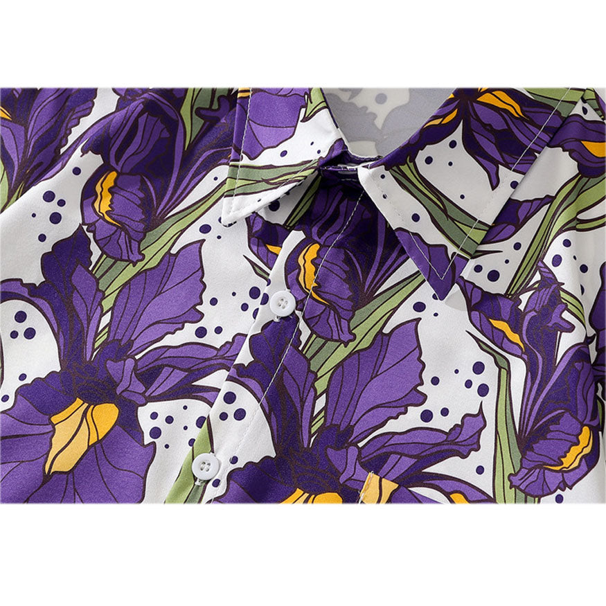 Iris Print Summer Shirt