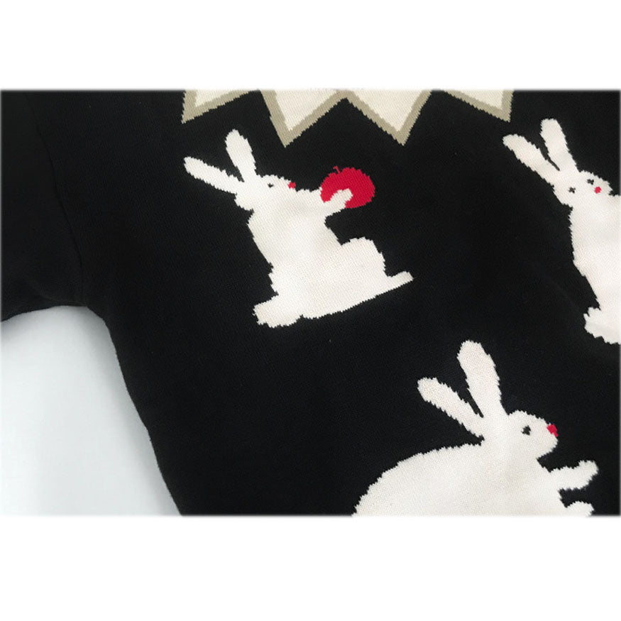 Mushroom & Rabbit Pattern Sweater