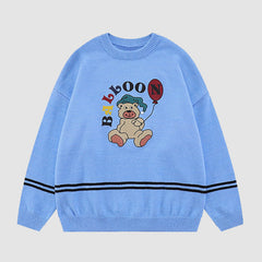 Balloon & Bear Pattern Sweater