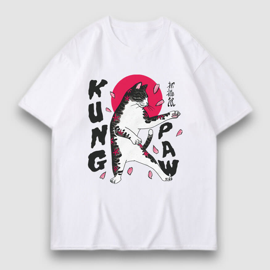 Camiseta con estampado de dibujos animados de Kung Paw