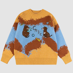 Niedlicher Pullover mit Hundeillustration