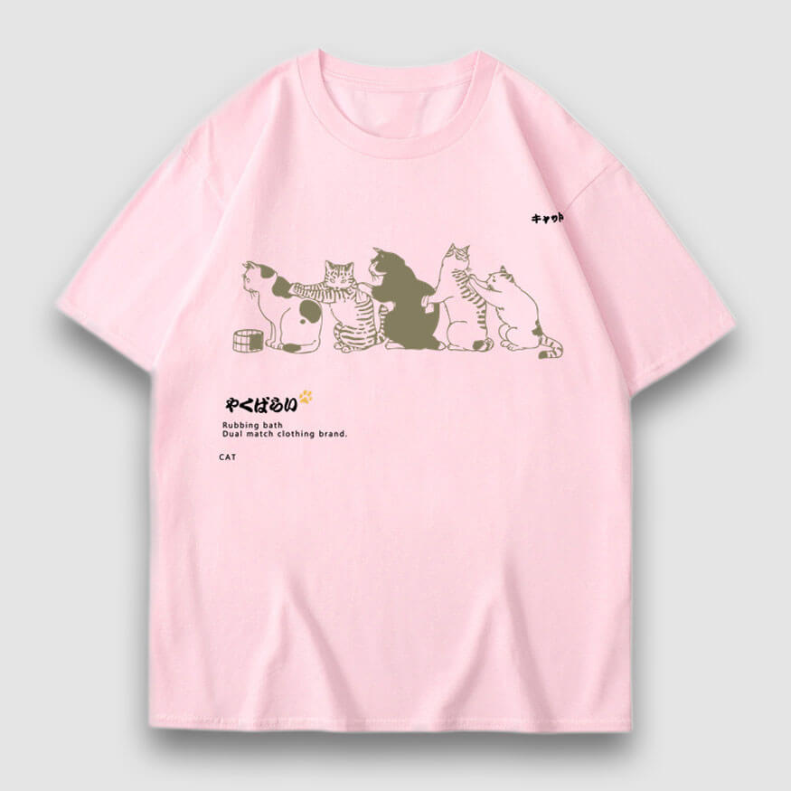 Cute Queue Illustration Print Tee