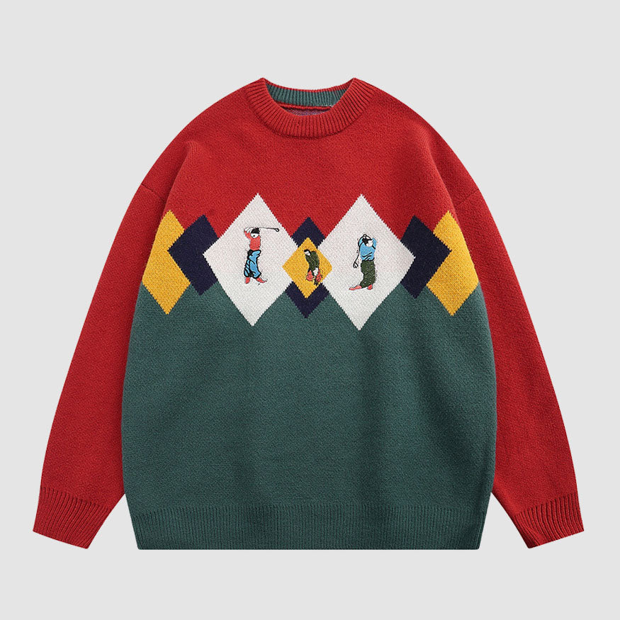 Golf & Argyle Pattern Sweater