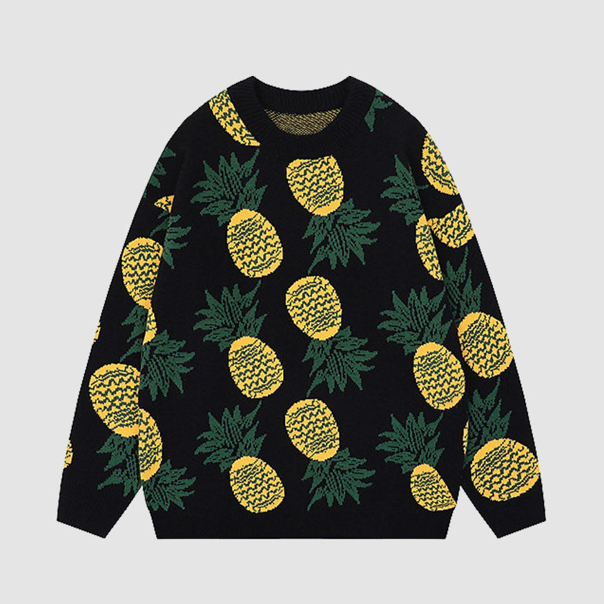 Suéter con estampado de piña