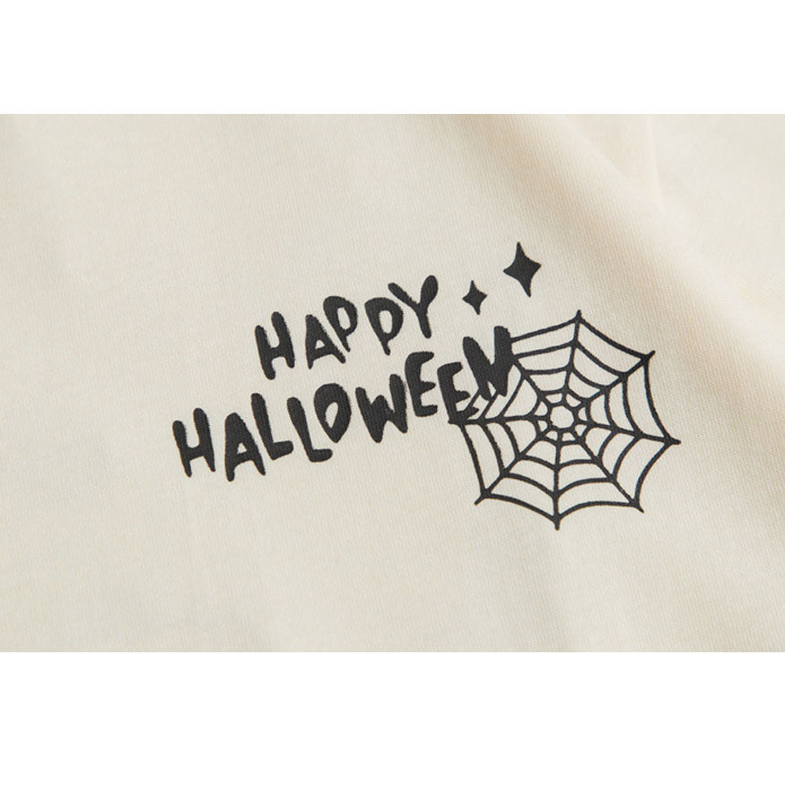 Camiseta con estampado de dibujos animados con ambiente de Halloween