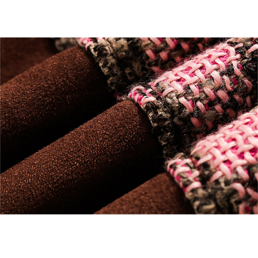 Chaqueta de patchwork con estampado de cuadros