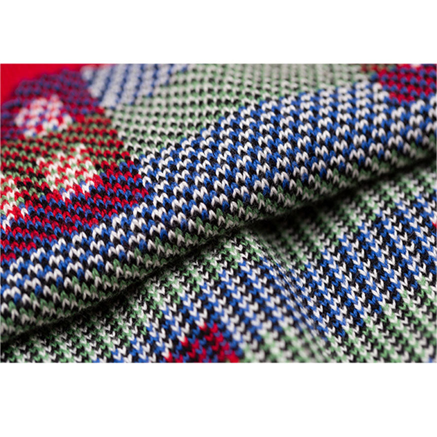 Cartoon Window Pattern Collared Sweater