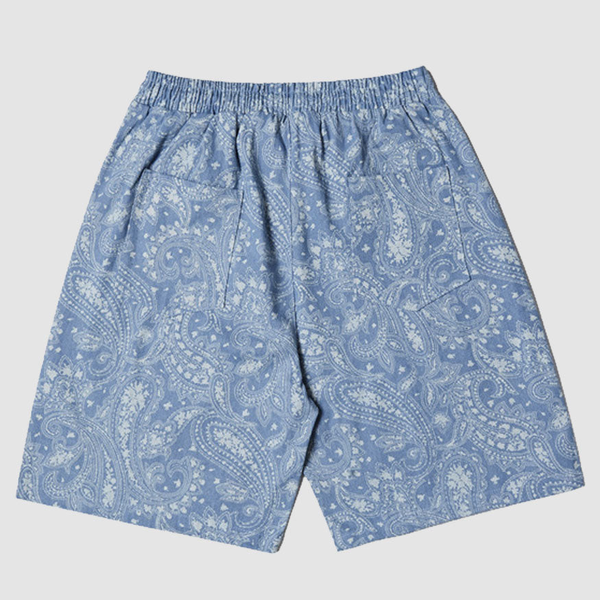 Shorts mit Kordelzug und Paisley-Muster