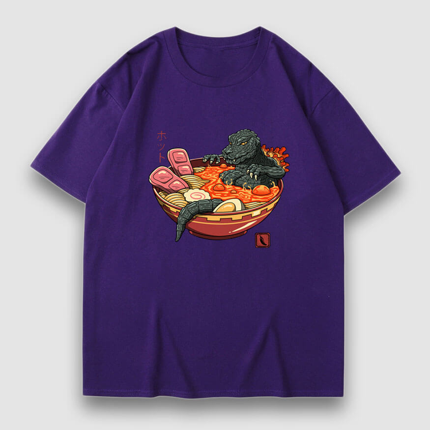 Camiseta con estampado de dibujos animados de baño divertido