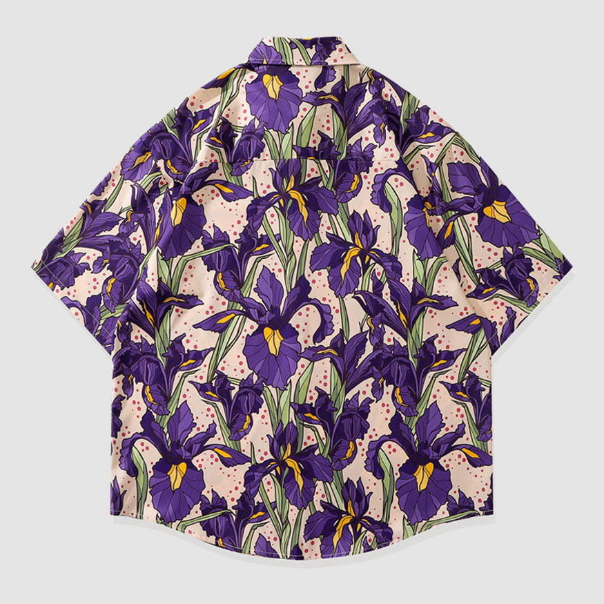 Camisa de verano con estampado de iris