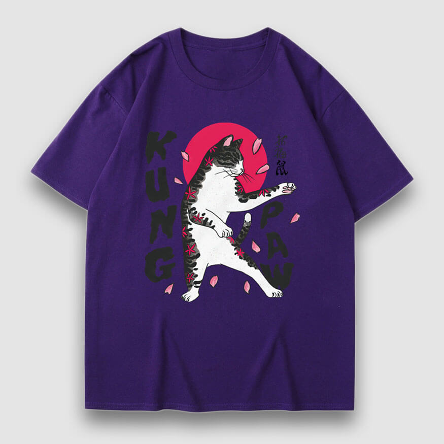 Camiseta con estampado de dibujos animados de Kung Paw