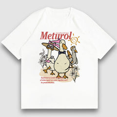 T-Shirt mit Vacation-Gans-Muster