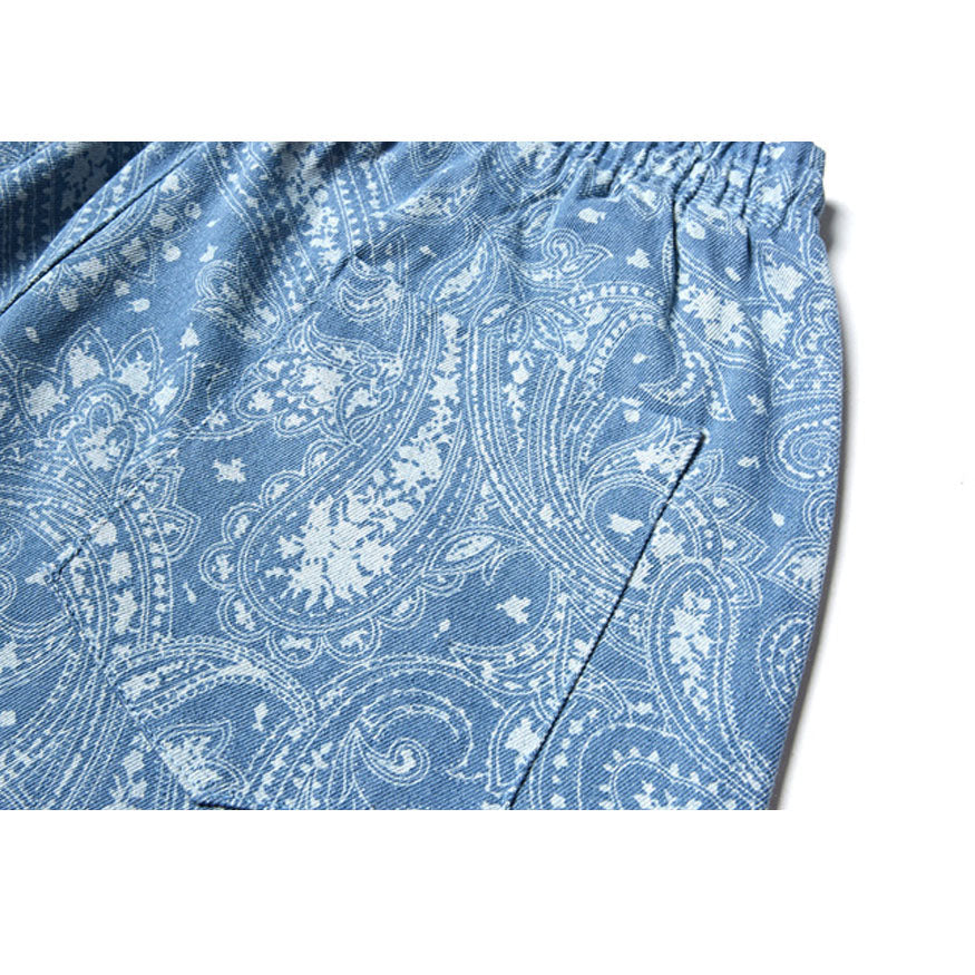 Shorts mit Kordelzug und Paisley-Muster