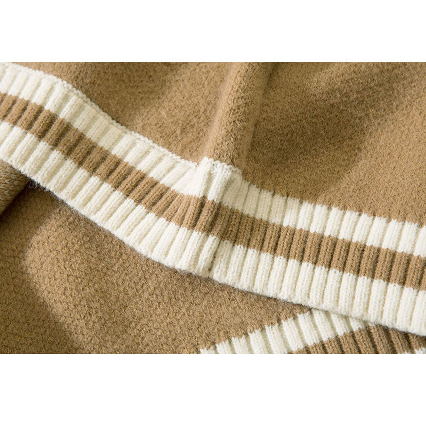 Chaqueta corta de punto jacquard con estampado de letras