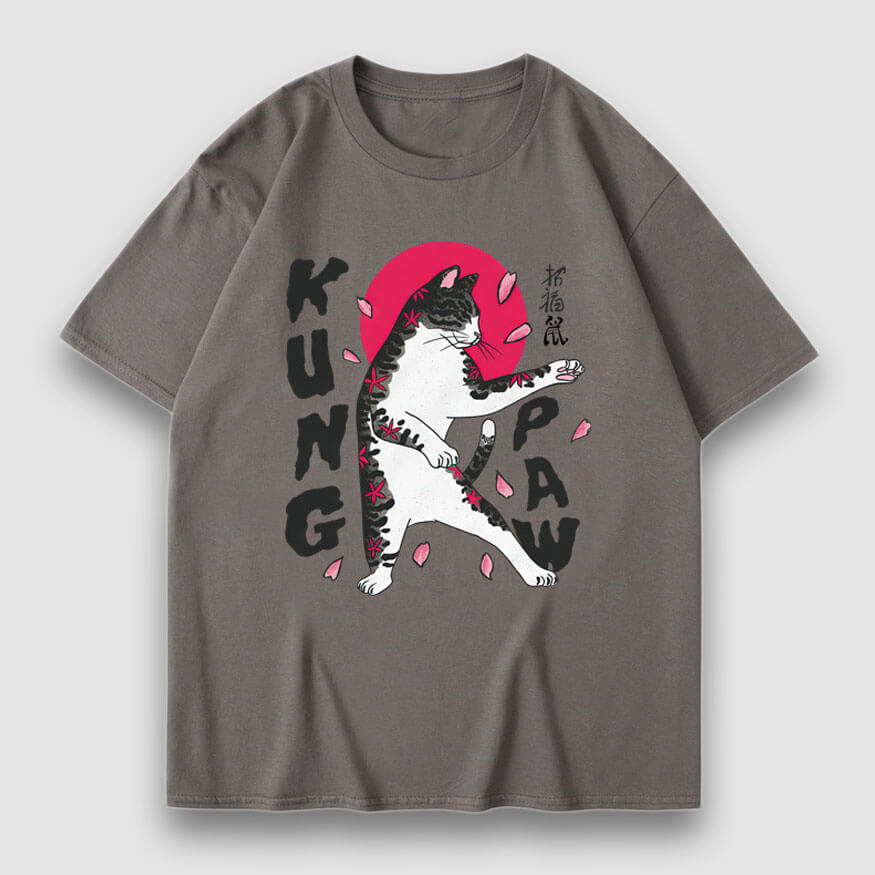 Camiseta con estampado de dibujos animados de Kung Paw