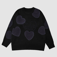 Heart Pattern Jacquard Sweater