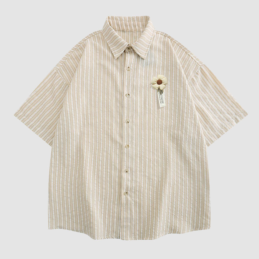 Flower Stripe Shirt