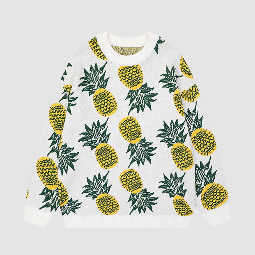 Suéter con estampado de piña