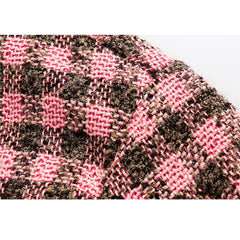 Chaqueta de patchwork con estampado de cuadros