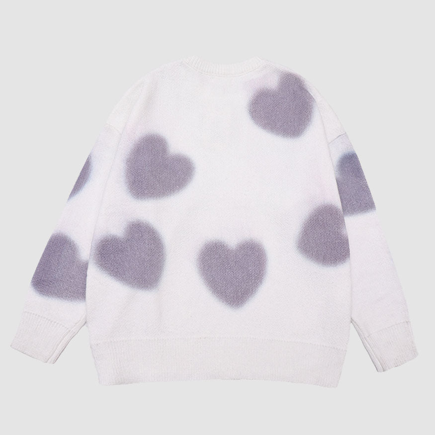 Heart Pattern Jacquard Sweater