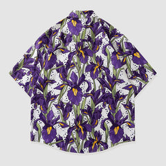 Iris Print Summer Shirt