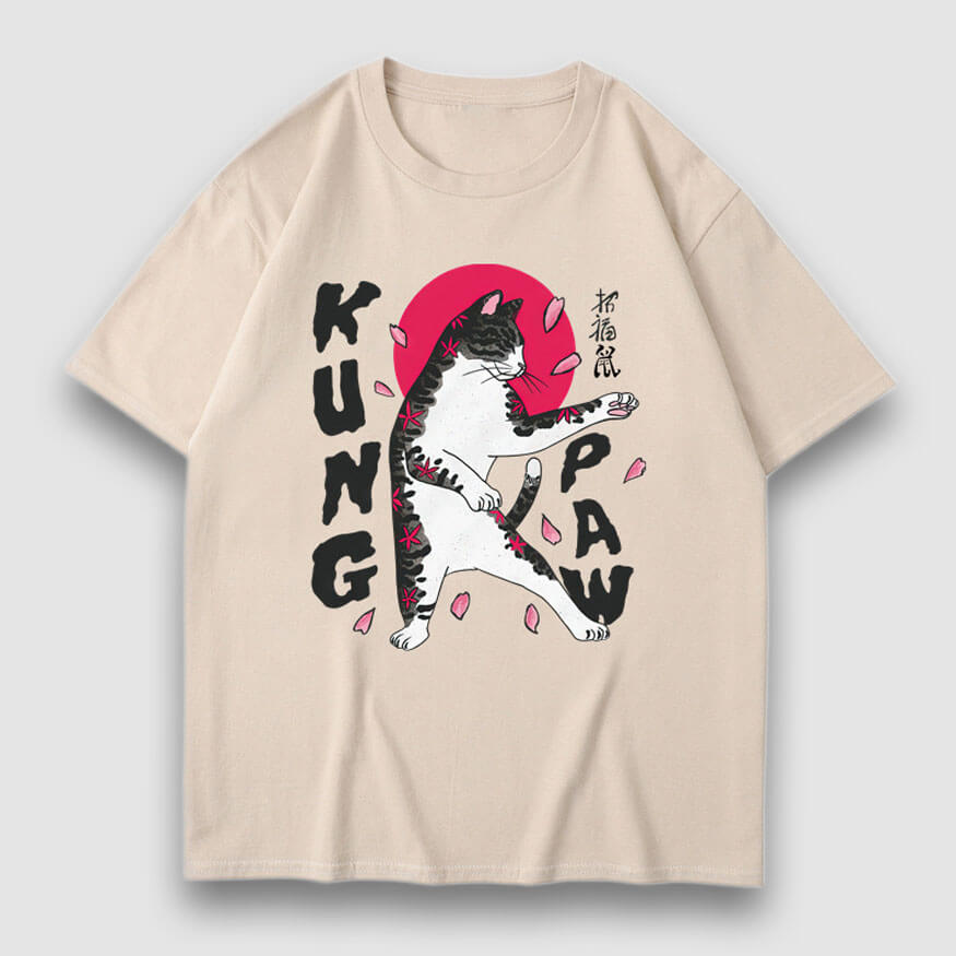 Camiseta con estampado de dibujos animados de Kung Paw