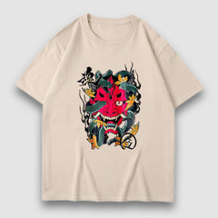 Camiseta con estampado de dibujos animados y estampado Prajna