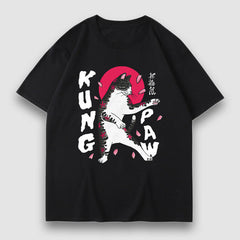 Camiseta con estampado de dibujos animados de Kung Paw