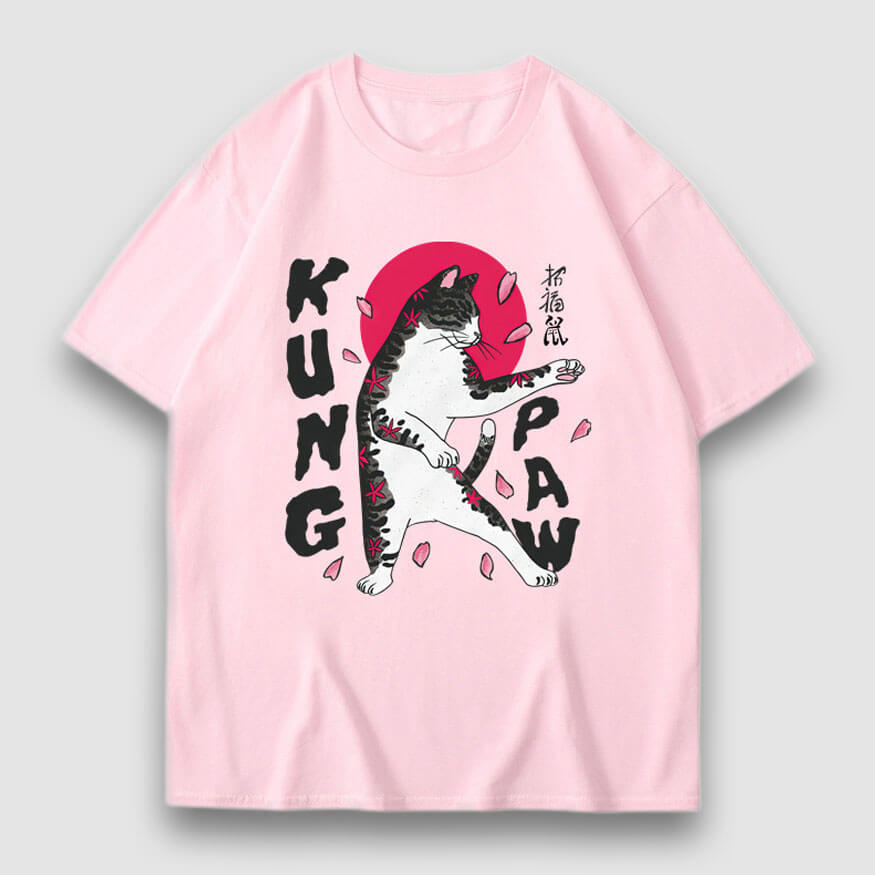 Camiseta con estampado de dibujos animados de Kung Paw