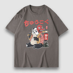 Mask Panda Cartoon Print Tee