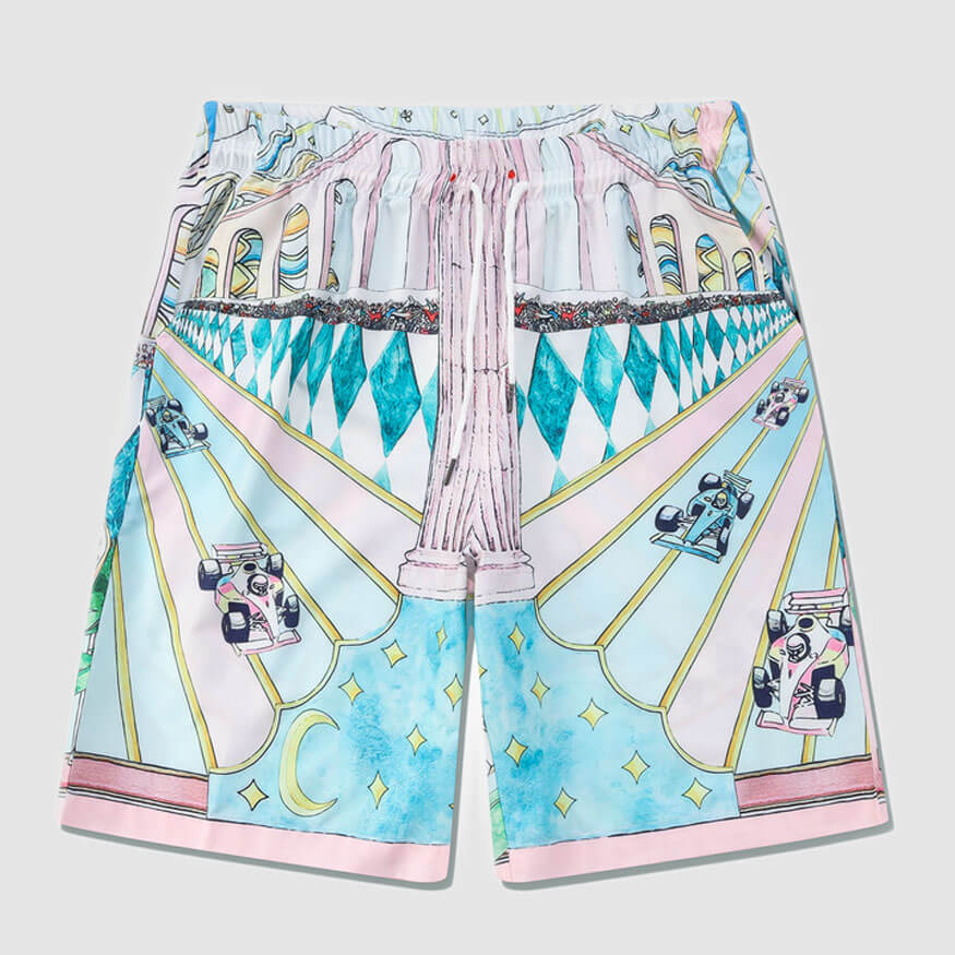 Racing Digital Print Shirt+Shorts