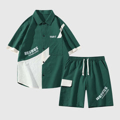 Sportliches Freizeitset im Farbblockdesign