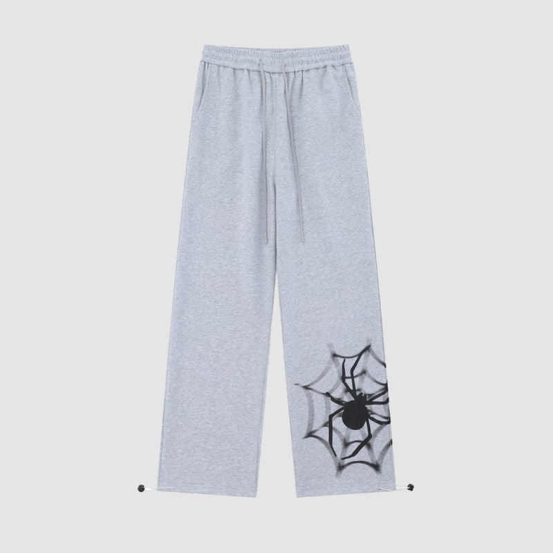 Pantalones deportivos con estampado de telaraña