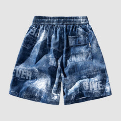 Imitation Denim Casual Shorts